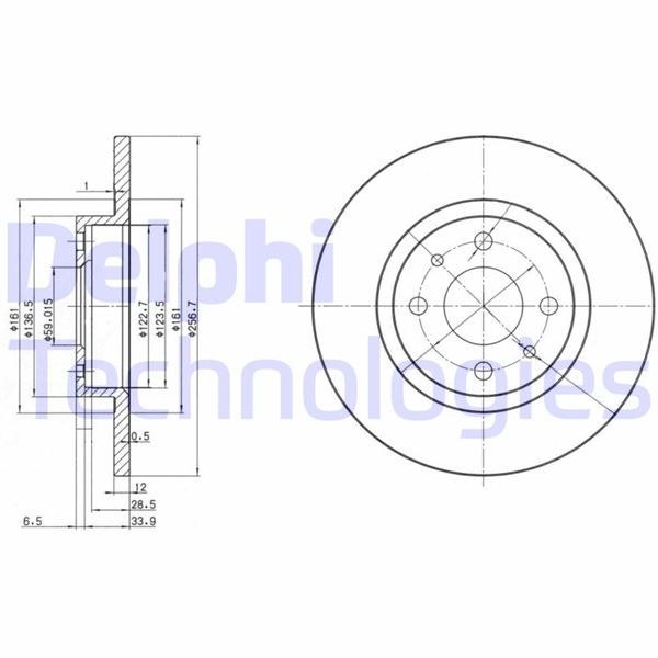 DELPHI BG2411 Fren Sistemleri Fren Diski - ALFA ROMEO 155 (167_) uyumlu