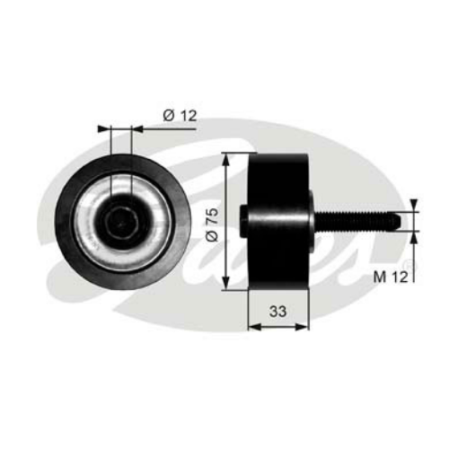 GATES T36291 Motor Yönlendirme & Kılavuz Makarası - MERCEDES-BENZ AXOR 2 uyumlu