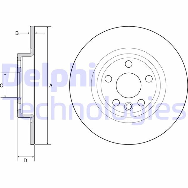 DELPHI BG4930C Fren Sistemleri Fren Diski - LAND ROVER DISCOVERY SPORT (L550) uyumlu