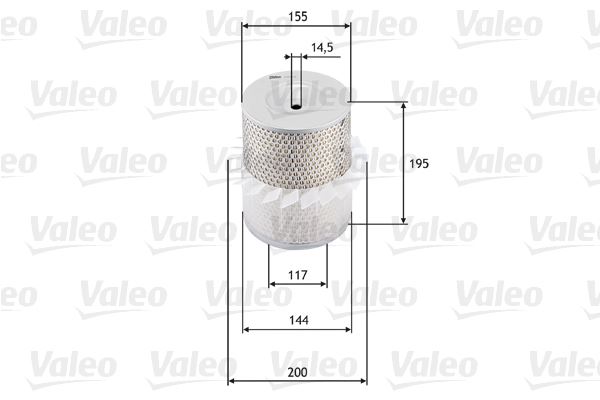 VALEO 585638 Motor Hava Filtresi - MITSUBISHI PAJERO II Canvas Top (V2_C, V4_C) uyumlu