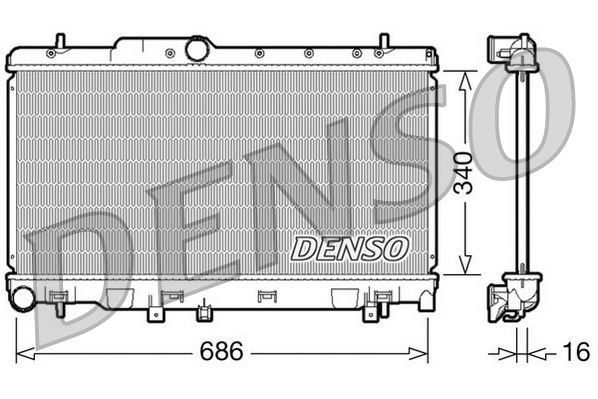 DENSO DRM36010 Soğutma Sistemi Su Soğutucu & Parçaları - SUBARU IMPREZA Sedan (GD) uyumlu