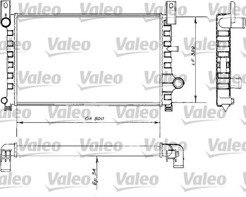 VALEO 730484 Soğutma Sistemi Su Soğutucu & Parçaları - FORD FIESTA III (GFJ) uyumlu