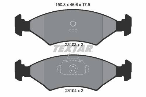 TEXTAR 2310301 Fren Sistemleri Fren Balatası - FORD ESCORT III (GAA) uyumlu