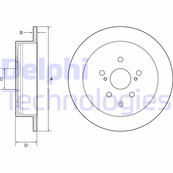 DELPHI BG4919C Fren Sistemleri Fren Diski - LEXUS RX (_L1_) uyumlu
