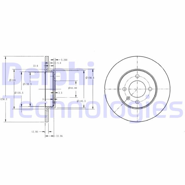 DELPHI BG2454 Fren Sistemleri Fren Diski - VW PASSAT B3/B4 (3A2, 35I) uyumlu