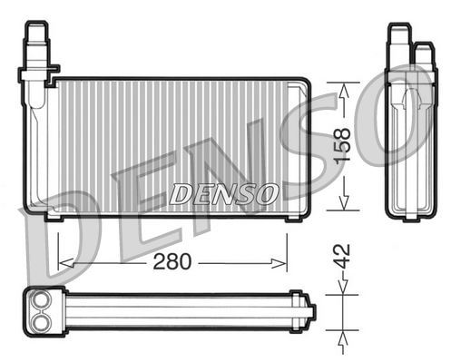 DENSO DRR09020 İklimlendirme Sistemi İç Mekan Isı Değiştirici - ALFA ROMEO 164 (164_) uyumlu