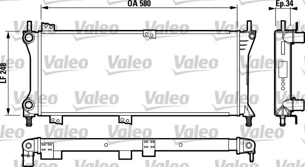 VALEO 732792 Soğutma Sistemi Su Soğutucu & Parçaları - FIAT PANDA (141_) uyumlu