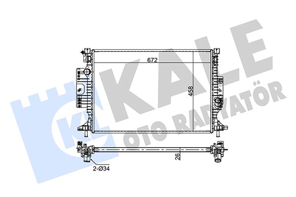KALE OTO RADYATÖR 354265 Soğutma Sistemi Su Soğutucu & Parçaları - FORD KUGA II (DM2) uyumlu