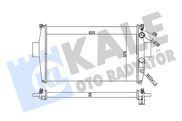 KALE OTO RADYATÖR 356150 Soğutma Sistemi Su Soğutucu & Parçaları - IVECO DAILY II Platform şasi uyumlu
