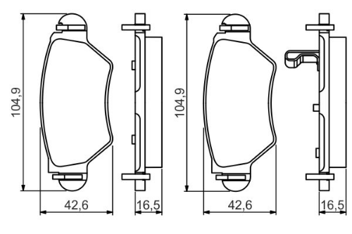 BOSCH 0 986 495 250 Fren Sistemleri Fren Balatası - OPEL ASTRA G Hatchback (T98) uyumlu
