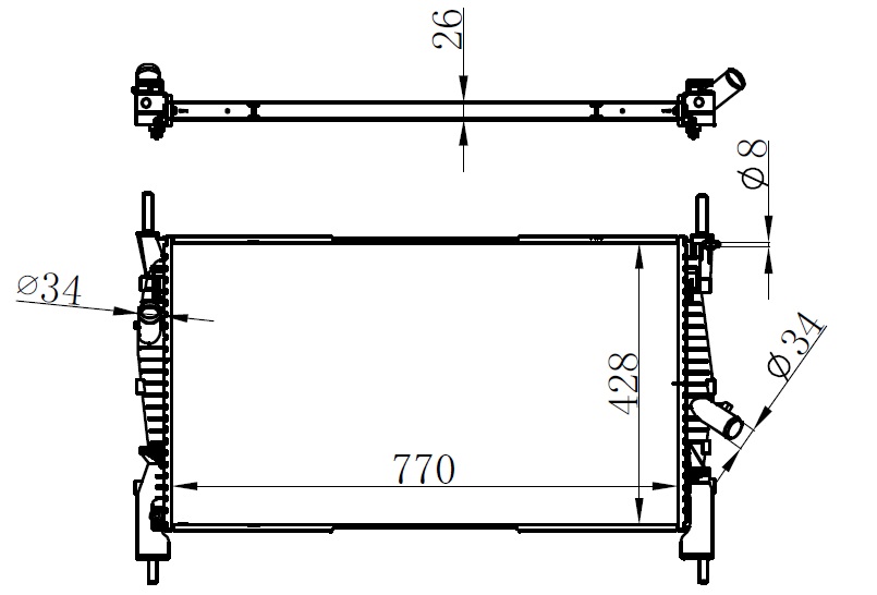 Su Radyatörü - BFR137026 Ürün Görseli