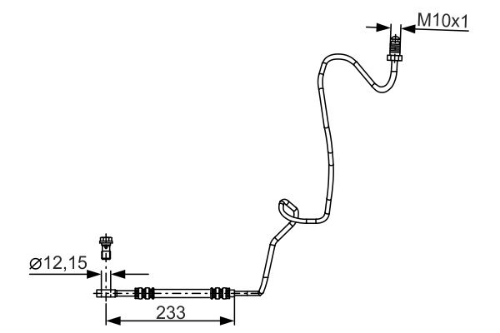 BOSCH 1 987 481 339 Fren Sistemleri Fren Hortumları - AUDI A3 (8L1) uyumlu