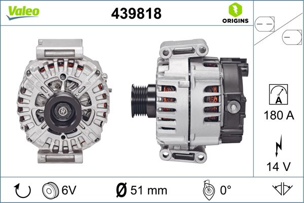 VALEO 439818 Elektrik Sistemi Alternatör - MERCEDES-BENZ CLS (C218) uyumlu