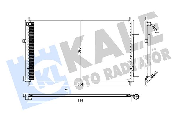 KALE OTO RADYATÖR 357925 İklimlendirme Sistemi Klima Radyatörü - HONDA CR-V IV (RM_) uyumlu