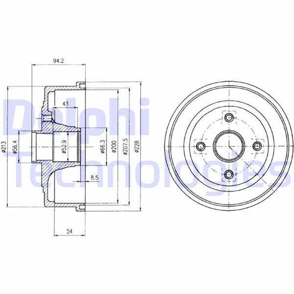 DELPHI BF472 Fren Sistemleri Fren Kampanası - OPEL CORSA C (X01) uyumlu