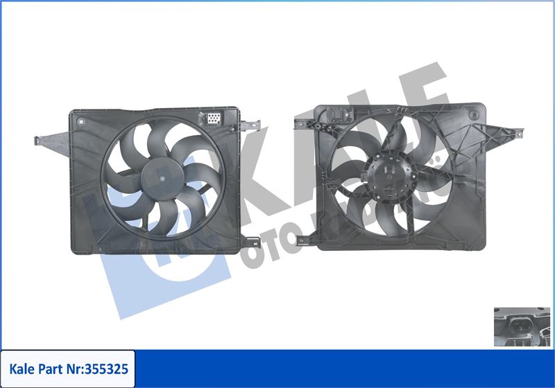 KALE OTO RADYATÖR 355325 Soğutma Sistemi Fan - NISSAN QASHQAI I (J10, NJ10) uyumlu