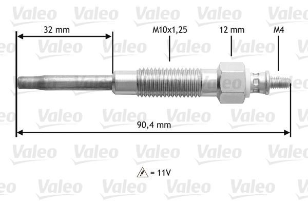 VALEO 345141 Ateşleme Sistemi Kızdırma Bujisi - TOYOTA STARLET (_P7_) uyumlu