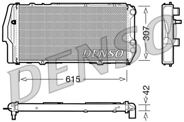 DENSO DRM02003 Soğutma Sistemi Su Soğutucu & Parçaları - AUDI 100 C2 Sedan (431, 433, 434) uyumlu
