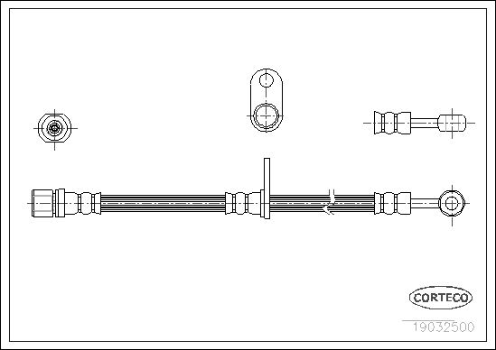 CORTECO 19032500 Fren Sistemleri Fren Hortumları - SUBARU LEGACY II (BD) uyumlu