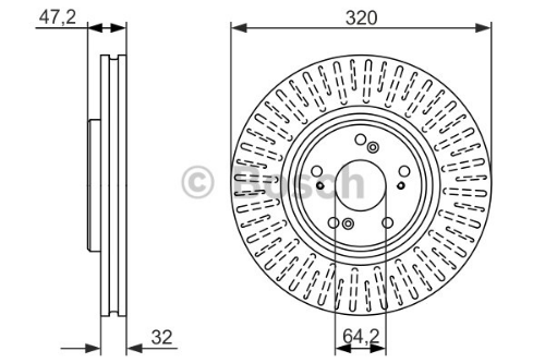 BOSCH 0 986 479 741 Fren Sistemleri Fren Diski - HONDA ACCORD VIII (CU) uyumlu