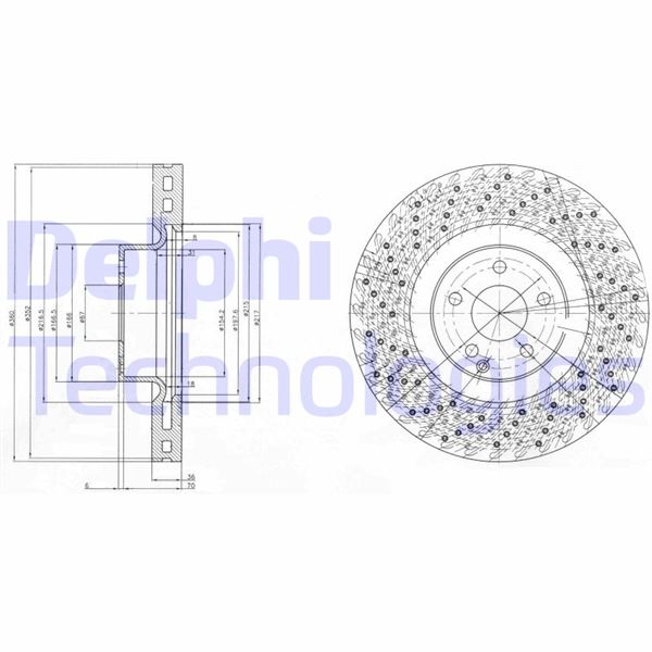 DELPHI BG9879 Fren Sistemleri Fren Diski - MERCEDES-BENZ S-SERISI (W220, V220) uyumlu