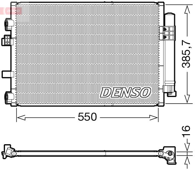 DENSO DCN10044 İklimlendirme Sistemi Klima Radyatörü - FORD C-MAX II (DXA/CB7, DXA/CEU) uyumlu