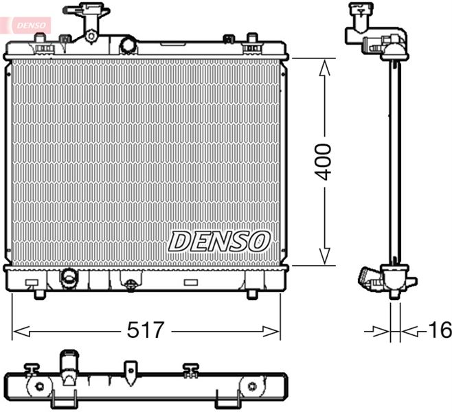 DENSO DRM47032 Soğutma Sistemi Su Soğutucu & Parçaları - SUZUKI SWIFT IV (FZ, NZ) uyumlu