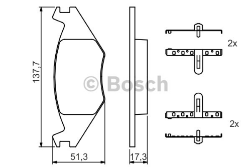 BOSCH 0 986 468 890 Fren Sistemleri Fren Balatası - VW POLO II (86C, 80) uyumlu