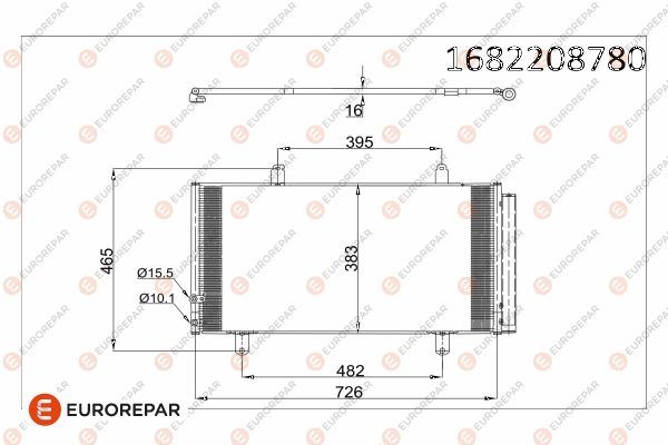 EUROREPAR 1682208780 İklimlendirme Sistemi Klima Radyatörü - TOYOTA CAMRY Sedan (_V4_) uyumlu