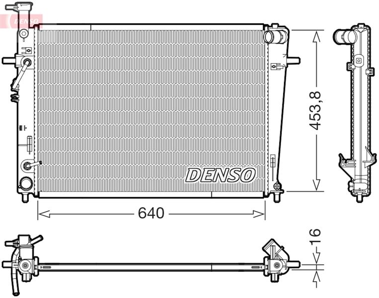 DENSO DRM41029 Soğutma Sistemi Su Soğutucu & Parçaları - HYUNDAI TUCSON (JM) uyumlu