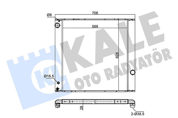 KALE OTO RADYATÖR 350900 Soğutma Sistemi Su Soğutucu & Parçaları - LAND ROVER RANGE ROVER III (L322) uyumlu