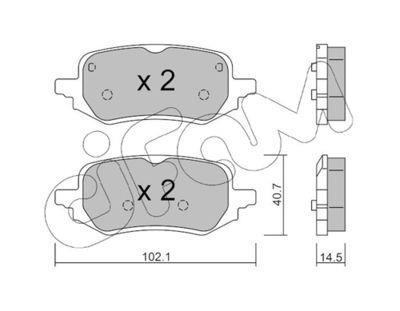 CIFAM 822-1248-0 Fren Sistemleri Fren Balatası - FORD PUMA (J2K, CF7) uyumlu