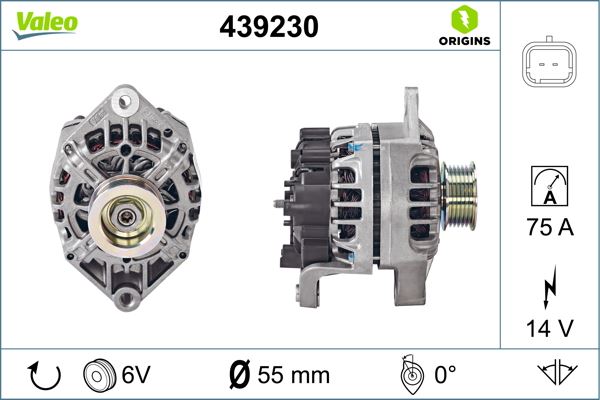 VALEO 439230 Elektrik Sistemi Alternatör - RENAULT MEGANE I (BA0/1_) uyumlu
