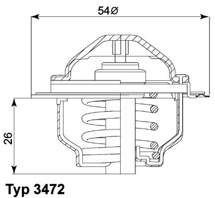 BorgWarner (Wahler) 3472.87D Motor Termostat - VW PASSAT B6 Variant (3C5) uyumlu