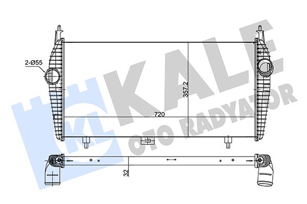 KALE OTO RADYATÖR 352315 Motor Turbo Radyatörü - PEUGEOT 607 (9D, 9U) uyumlu