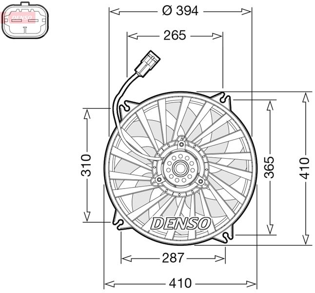 DENSO DER07012 Soğutma Sistemi Fan - CITROËN C4 PICASSO I MPV (UD_) uyumlu