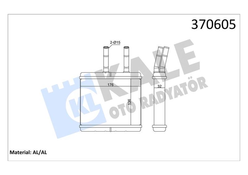 KALE OTO RADYATÖR 370605 İklimlendirme Sistemi İç Mekan Isı Değiştirici - SUZUKI SWIFT II Hatchback (EA, MA) uyumlu