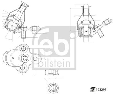 FEBI BILSTEIN 193295 Tekerlek & Aks Parçaları Taşıyıcı Mafsal - TOYOTA COROLLA Hatchback (_E21_, _EA1_, _EH1_) uyumlu