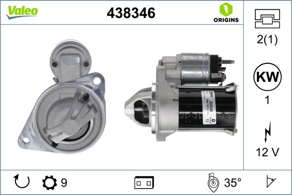 VALEO 438346 Elektrik Sistemi Marş Motoru - FORD TRANSIT COURIER B460 MPV uyumlu