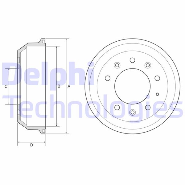 DELPHI BF608 Fren Sistemleri Fren Kampanası - LAND ROVER 110/127 (LDH) uyumlu