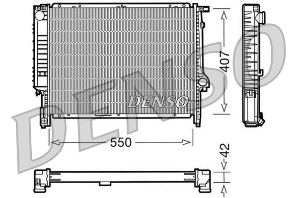 DENSO DRM05039 Soğutma Sistemi Su Soğutucu & Parçaları - BMW 3 (E36) uyumlu