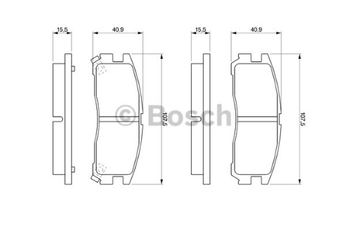 BOSCH 0 986 461 145 Fren Sistemleri Fren Balatası - MITSUBISHI SAPPORO III (E16A) uyumlu