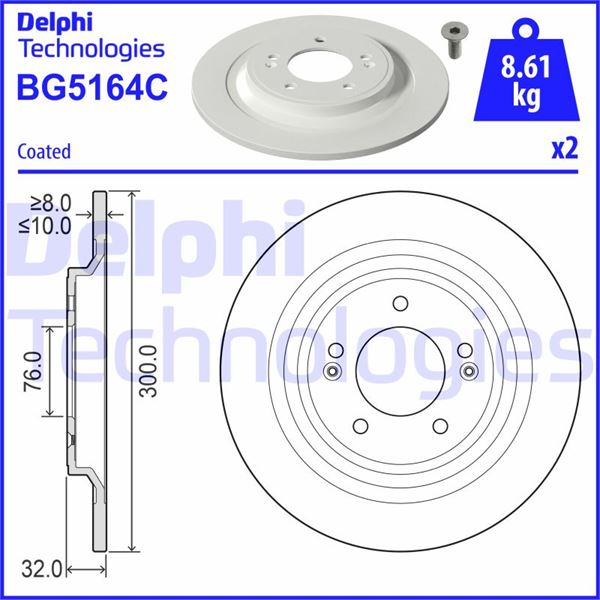 DELPHI BG5164C Fren Sistemleri Fren Diski