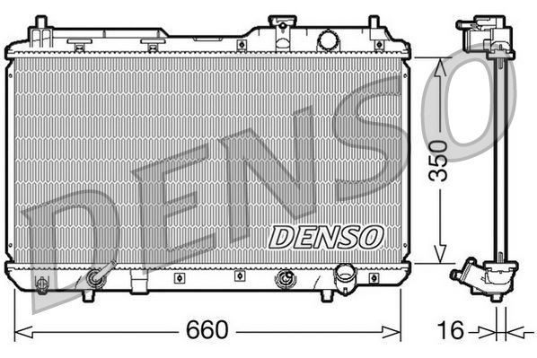 DENSO DRM40010 Soğutma Sistemi Su Soğutucu & Parçaları - HONDA CR-V I (RD) uyumlu