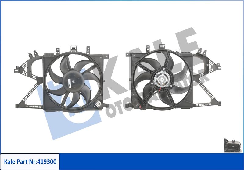 KALE OTO RADYATÖR 419300 Soğutma Sistemi Fan - OPEL CORSA C (X01) uyumlu