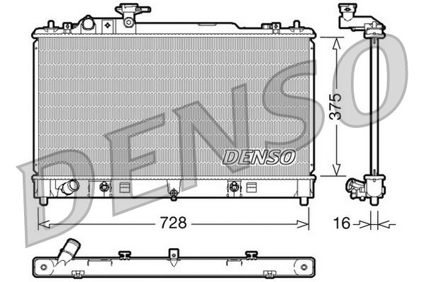 DENSO DRM44021 Soğutma Sistemi Su Soğutucu & Parçaları - MAZDA 6 Hatchback (GH) uyumlu