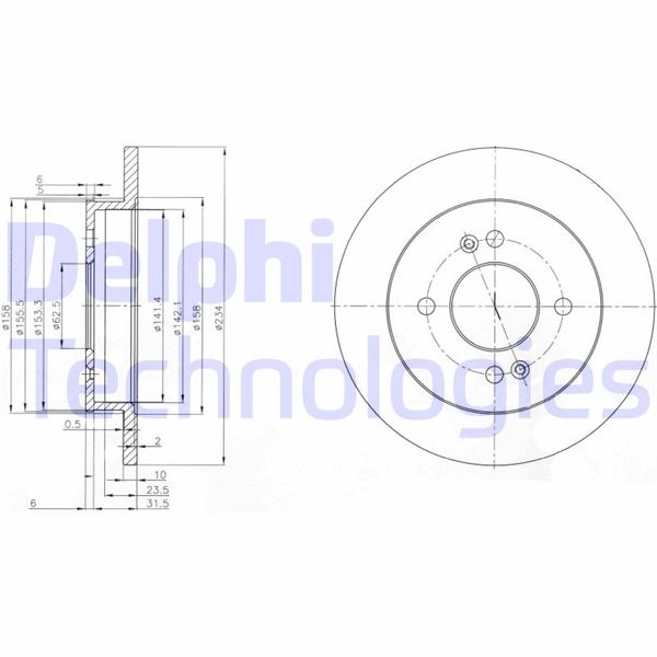 DELPHI BG3981C Fren Sistemleri Fren Diski - HONDA NSX I Cabrio (NA) uyumlu