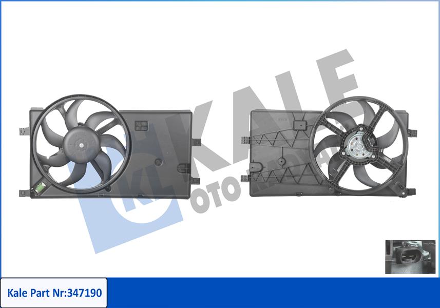 KALE OTO RADYATÖR 347190 Soğutma Sistemi Fan - FIAT FIORINO Kasa/büyük limuzin (225_) uyumlu