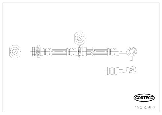 CORTECO 19035902 Fren Sistemleri Fren Hortumları - NISSAN X-TRAIL I (T30) uyumlu