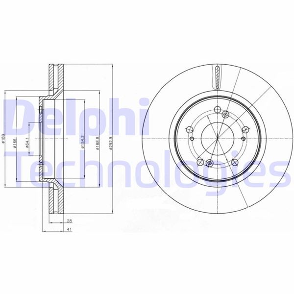 DELPHI BG4250C Fren Sistemleri Fren Diski - HONDA CR-V III (RE_) uyumlu